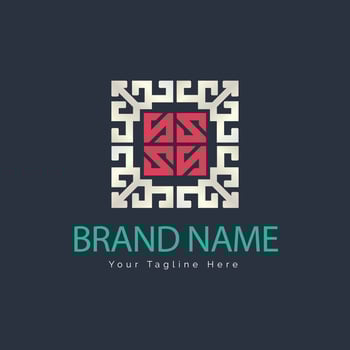Modern line ornaments logo template design vector for brand or company and other