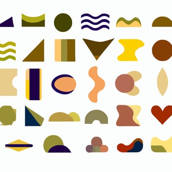 Abstract geometric shapes set. Abstract blotch shape.  Pastel color doodle bundle for fashion design, summer season or natural concept. Liquid shape elements. Set of modern graphic elements vector