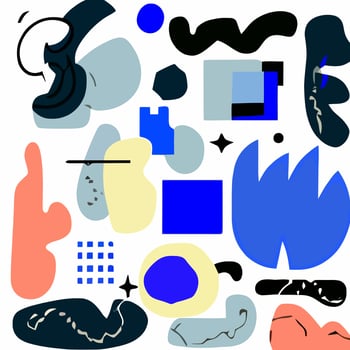 Abstract geometric shapes set. Abstract blotch shape.  Pastel color doodle bundle for fashion design, summer season or natural concept. Liquid shape elements. Set of modern graphic elements vector