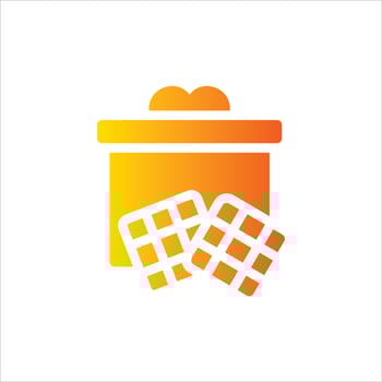 muslim icon with isolated vektor and transparent background vector
