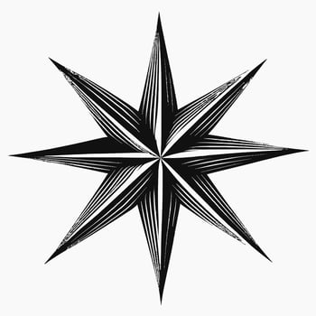 Star Hand drawn Star icon sign - Brush drawing calligraphy Star black Stars symbol - Star cartoon vector illustration Pro Vector