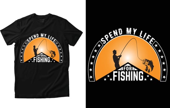 Fishing T-shirt Design vector