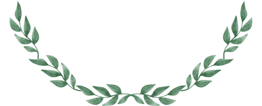 watercolour green leaf foliage wreath frame hand drawn illustration png
