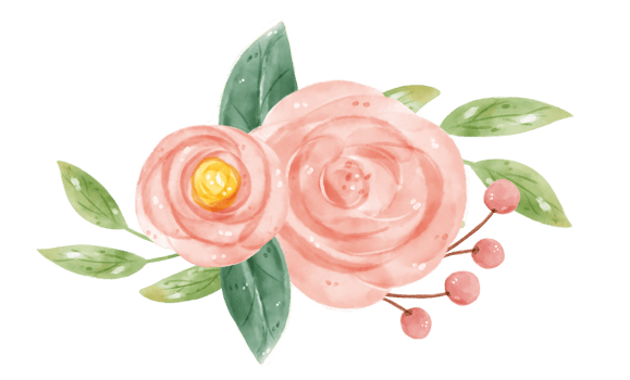 watercolour sweet floral wreath flower banner hand drawn graphic illustration png