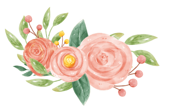 watercolour sweet floral wreath flower banner hand drawn graphic illustration png