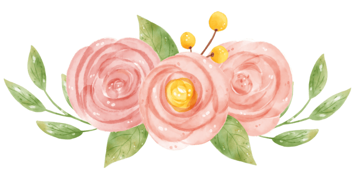 watercolour sweet floral wreath flower banner hand drawn graphic illustration png