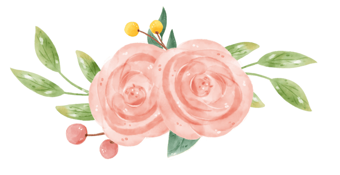 watercolour sweet floral wreath flower banner hand drawn graphic illustration png