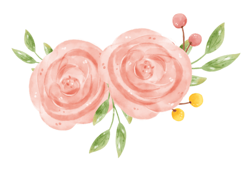 watercolour sweet floral wreath flower banner hand drawn graphic illustration png