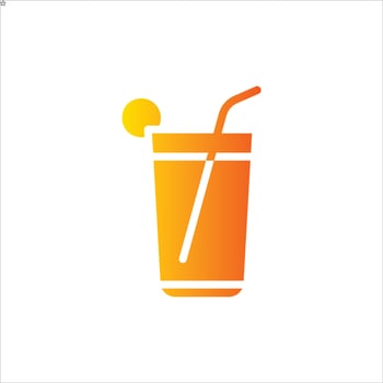cocktail drink icon with isolated vektor and transparent background vector