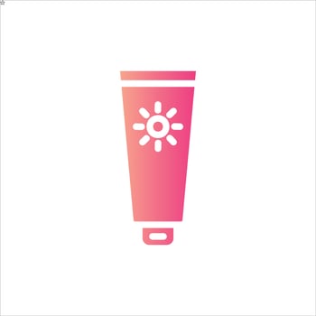 sunscreen icon with isolated vektor and transparent background vector