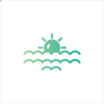 sun icon with isolated vektor and transparent background vector