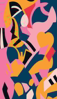The Everlasting Nature of Love - Dive into a colorful world with this illustration collection inspired by iconic paper-cutting art, challenging the creative possibilities of paper and scissors. vector