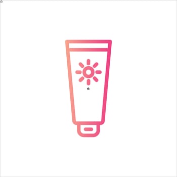 sunscreen icon with isolated vektor and transparent background vector