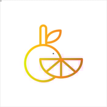 orange icon with isolated vektor and transparent background vector
