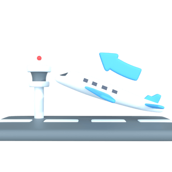 Travel and airport 3d icon png