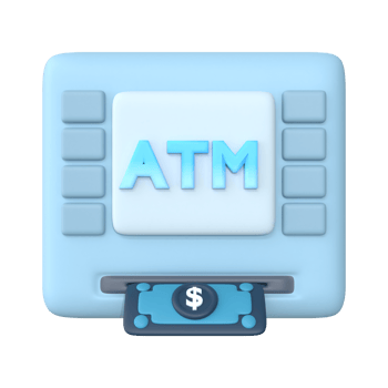 Atm Machine, Travel and airport 3d icon png