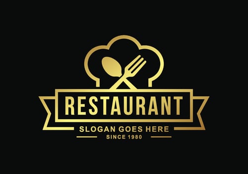 Restaurant logo template design vector