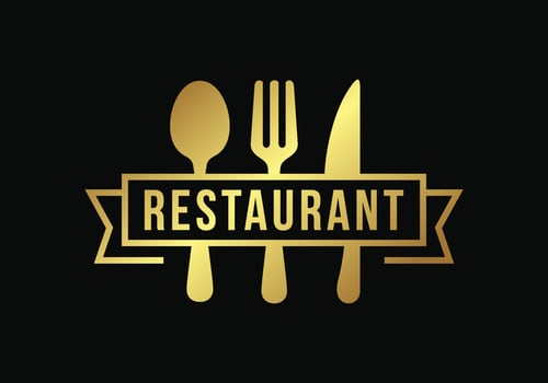 Restaurant logo template design vector