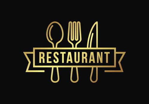Restaurant logo template design vector
