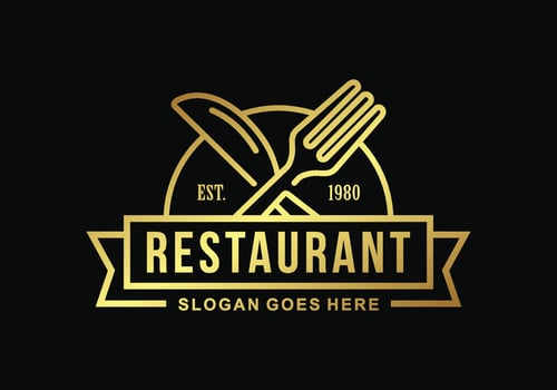 Restaurant logo template design vector