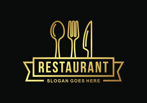 Restaurant logo template design vector