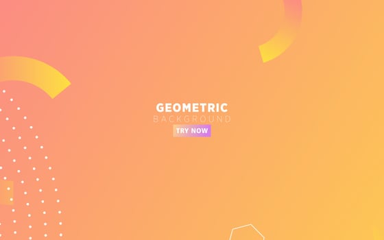 abstract orange gradient geometric background banner design. vector