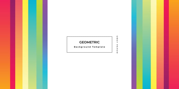 Colorful stripes banner background frame design template vector