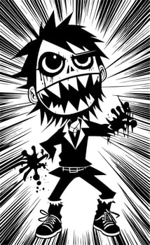 vector illustration of zombie monster
