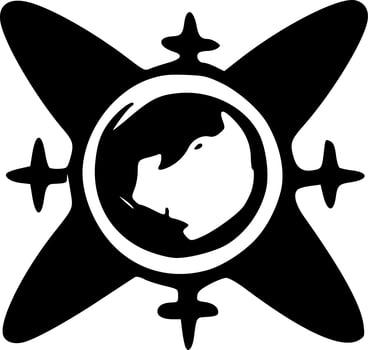 black spaceship icon vector