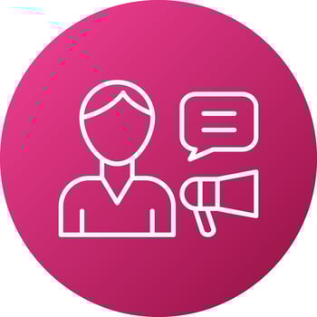 PR Specialist Male Icon Style vector