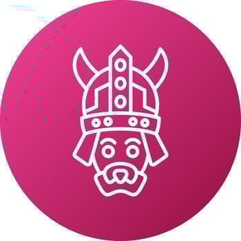 Viking Hunting Dog Icon Style vector