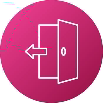 Exit Door Icon Style vector