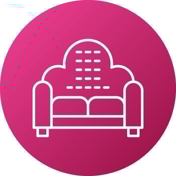 Cinema Sofa Icon Style vector