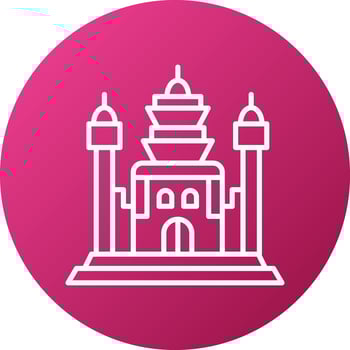 Angkor Wat Icon Style vector