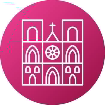 Notre Dame Icon Style vector