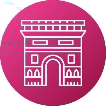 Arc De Triomphe Icon Style vector
