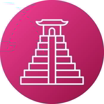 Chichen Itza Icon Style vector