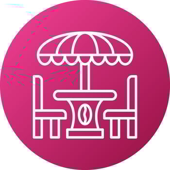 Coffee Terrace Icon Style vector