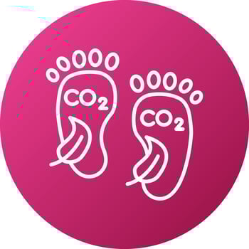 Carbon Footprint Icon Style vector