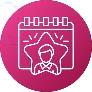 Employee of the Year Icon Style vector