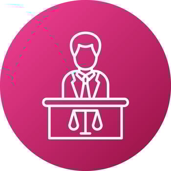 Court Appearance Icon Style vector