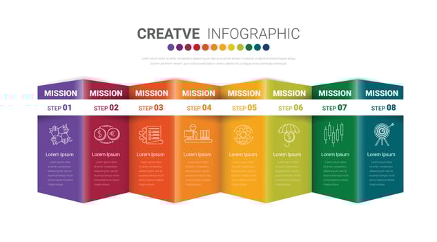 Vector Infographic label design with icons and 8 options or steps. Infographics for business concept. Can be used for presentations banner, workflow layout, process diagram, flow chart, info graph
