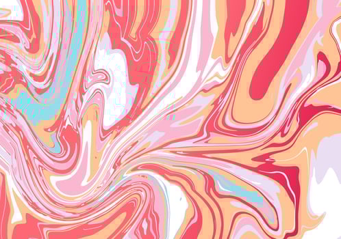 Abstract liquid marble or epoxy trending background in pink palette. Bright marble slab or slice texture for design of wedding invitations, cards, wrapping paper, covers and cases. Modern print. vector