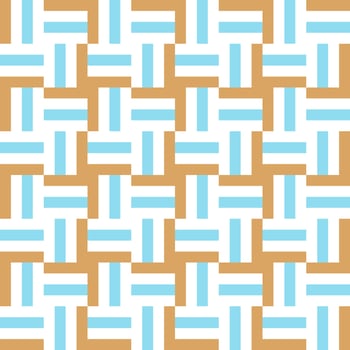 abstract lines weave and knit blue and golden brown multi shape on white background vector