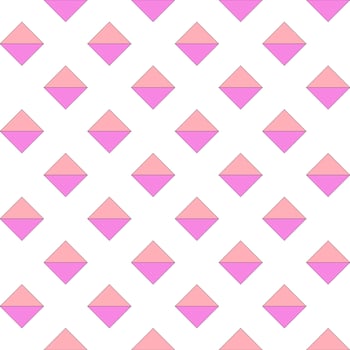 love pink triangle mixing to square half orange color beauty shape seamless pattern on white background vector