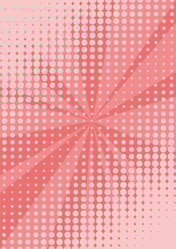 Sunburst Comic Background Vector Illustration. Comic Style Background. Pink Comic Half Tone Background.