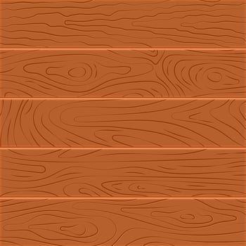 Wood texture background. Five wooden boards in flat design. Vector illustration