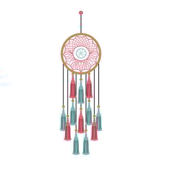 Macrame Wall Hanging Home Decoration vector