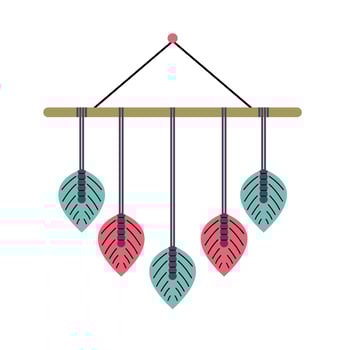 Macrame Wall Hanging Home Decoration vector