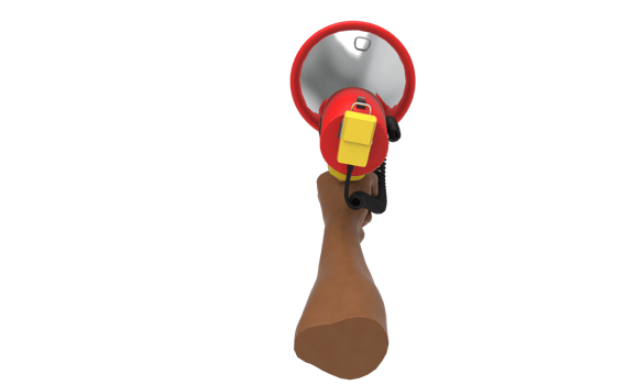 hand holding megaphone png